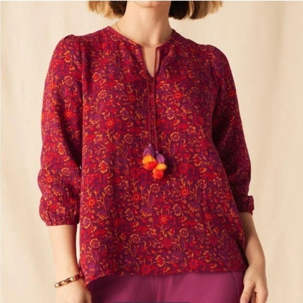 Matilda Jane Coral Reef Medallion Boho Blouse NWT Size M